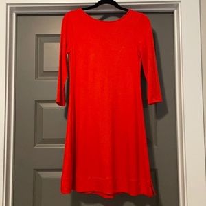 Red swing dress